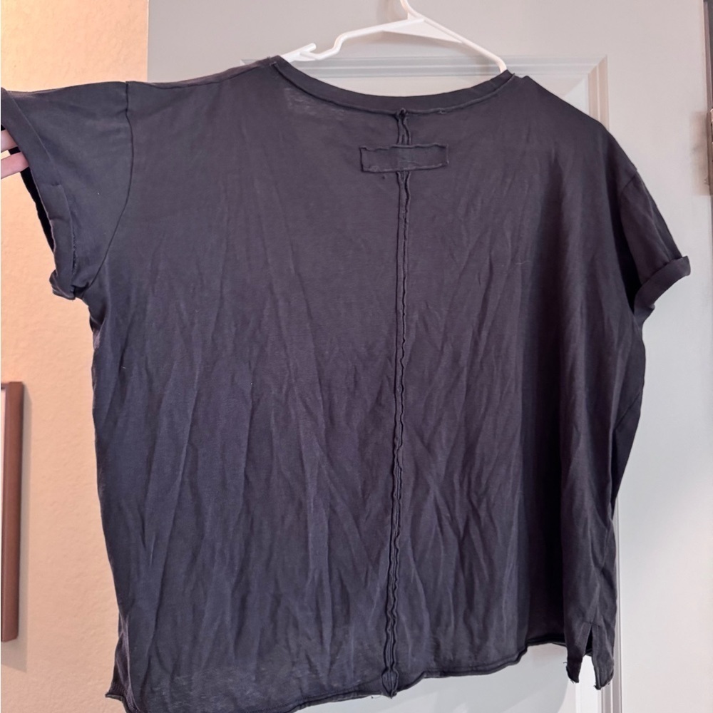 Maternity - La Miel Women's Dark Gray V-Neck Top - Picture 8 of 10